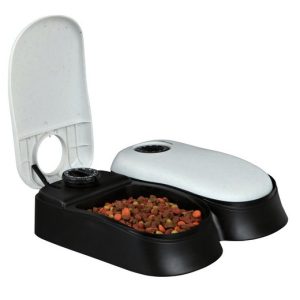 Distributeur automatique de croquettes 2 repas pour chien et chat  : Distributeur Trixie