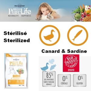 Pure life pour chats – Stérilisé  : Pure Life Stérilisé | Conditionnement : 8 kg PureLife