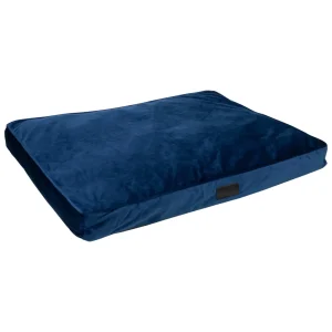 Coussin en velours bleu royal pour chien – 70x100x10 cm