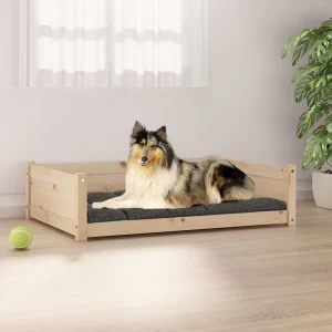 Panier en bois naturel pour chien – 95x65x30 cm