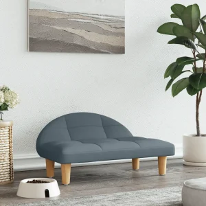 Canapé gris foncé en tissu pour chien – 70x50x30 cm