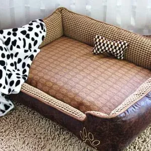 Panier effet vieux cuir pour cane corso