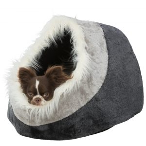 Abri Minou. Dimensions: 41 × 30 × 50 cm. Coloris: gris foncé/gris clair. pour chat – Animall Paradise