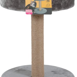 Arbre à chat 2 en 1. ø 35 cm x hauteur 45 cm. couleur gris. pour chats et chatons.