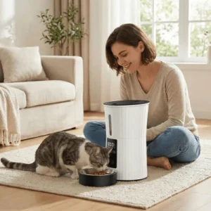 DISTRIBUTEUR AUTOMATIQUE DE CROQUETTES POUR CHAT | CroqWiFi™