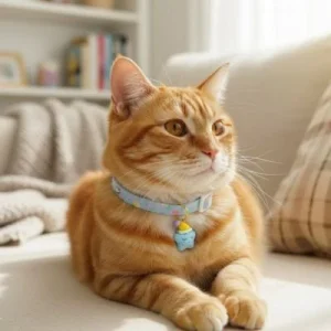 Collier chat | Tissu respirant et léger