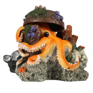 Deco pieuvre perdue 15x12x11cm