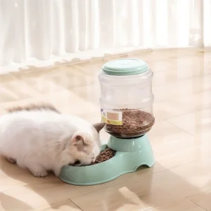 Distributeur croquettes et eau pour chat | MonChatCro™