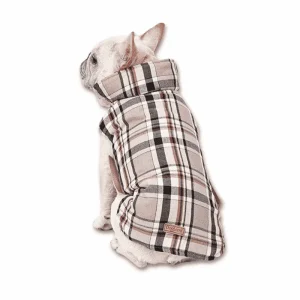 Manteau à carreaux réversible pour petit chien