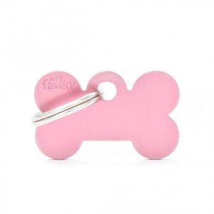 Medaille basic petit os alu rose
